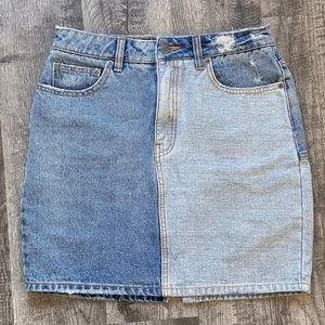 RVCA Patch Jean Skirt